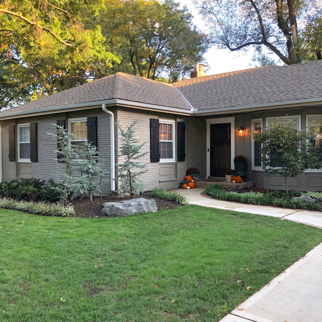 Simple Fall Front Porch • Mindfully Gray