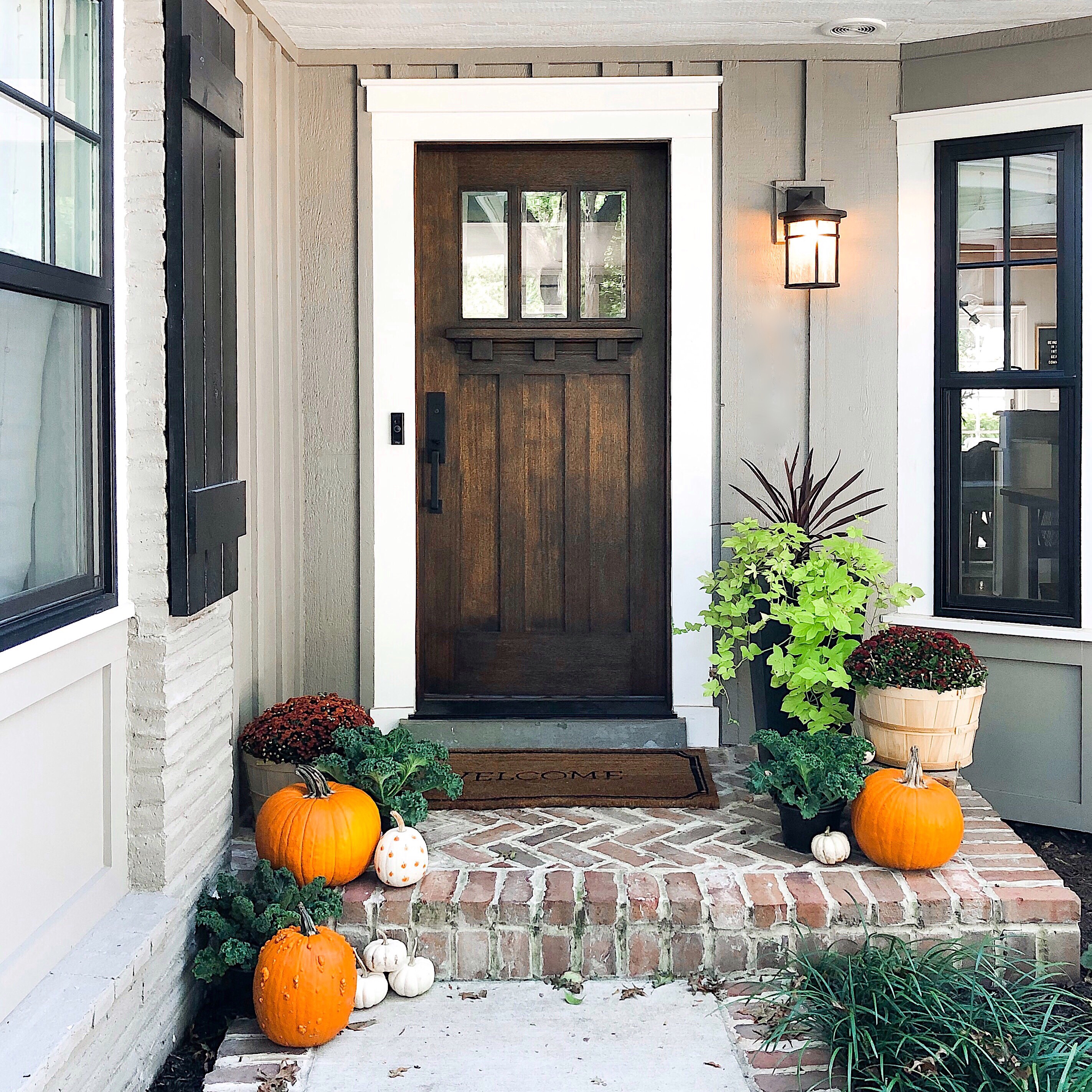 Fall front porch kids easy fall pumpkin paint project